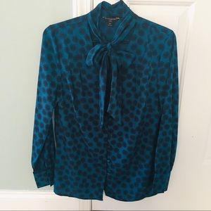Banana Republic PM Blouse w Bow Neck Tie